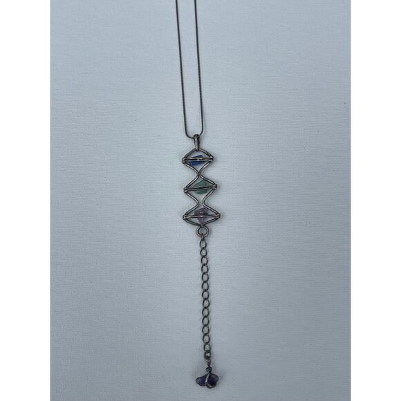 Vintage Modernist Sterling Silver Necklace - Picture 3 of 6